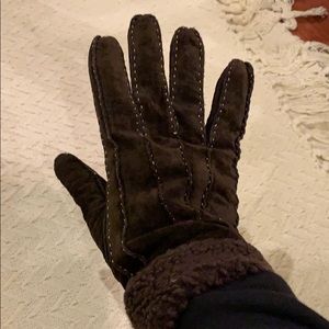 Renee genuine leather (suede) gloves brown size L
